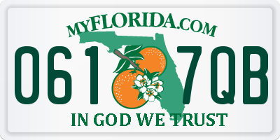 FL license plate 0617QB