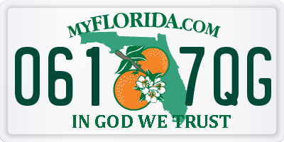 FL license plate 0617QG