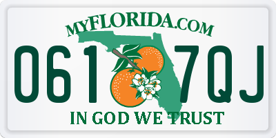 FL license plate 0617QJ