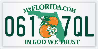 FL license plate 0617QL