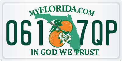 FL license plate 0617QP