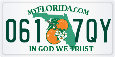 FL license plate 0617QY