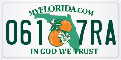 FL license plate 0617RA