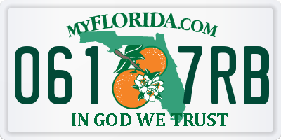 FL license plate 0617RB