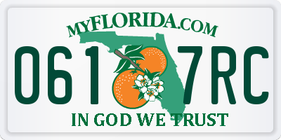 FL license plate 0617RC