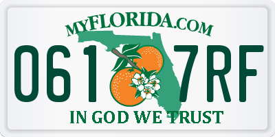 FL license plate 0617RF