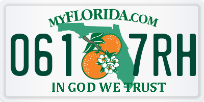 FL license plate 0617RH