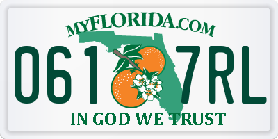 FL license plate 0617RL