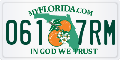 FL license plate 0617RM