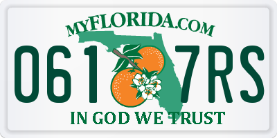 FL license plate 0617RS