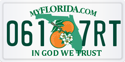 FL license plate 0617RT