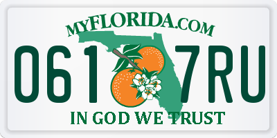 FL license plate 0617RU