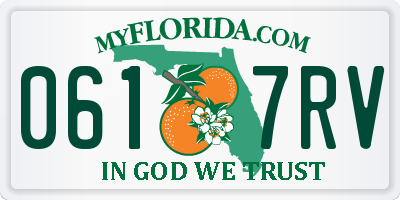 FL license plate 0617RV