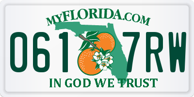 FL license plate 0617RW