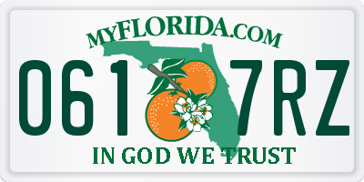 FL license plate 0617RZ
