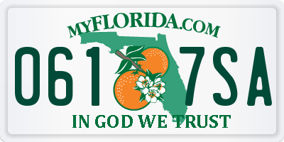 FL license plate 0617SA