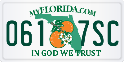 FL license plate 0617SC