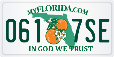 FL license plate 0617SE