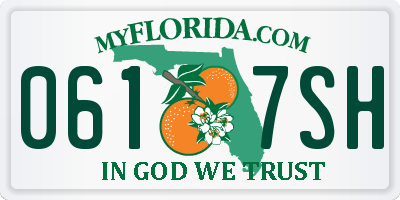 FL license plate 0617SH