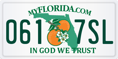 FL license plate 0617SL