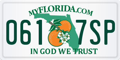 FL license plate 0617SP