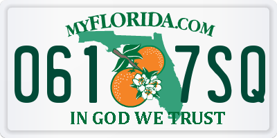 FL license plate 0617SQ
