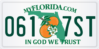 FL license plate 0617ST