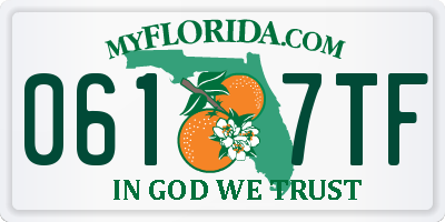 FL license plate 0617TF