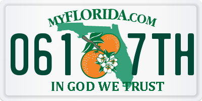 FL license plate 0617TH