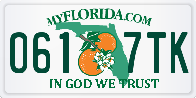 FL license plate 0617TK