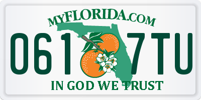 FL license plate 0617TU