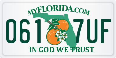FL license plate 0617UF