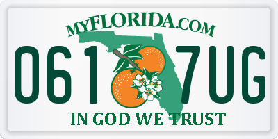 FL license plate 0617UG