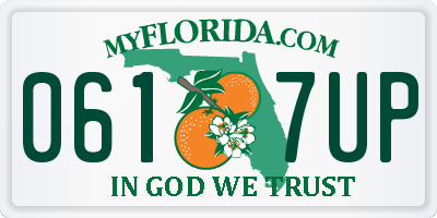 FL license plate 0617UP