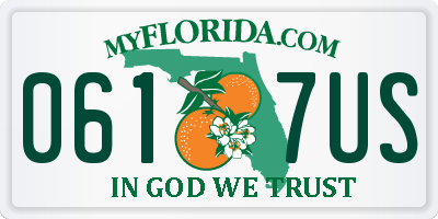 FL license plate 0617US