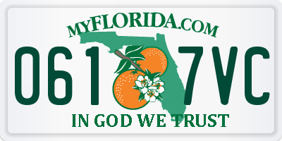 FL license plate 0617VC