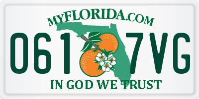 FL license plate 0617VG