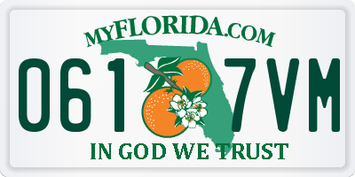 FL license plate 0617VM
