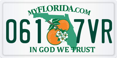 FL license plate 0617VR