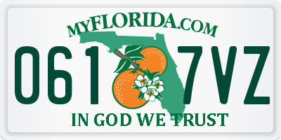 FL license plate 0617VZ