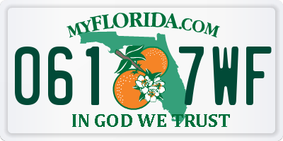 FL license plate 0617WF
