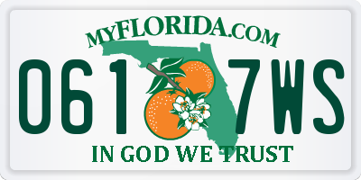FL license plate 0617WS