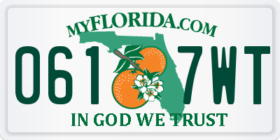 FL license plate 0617WT