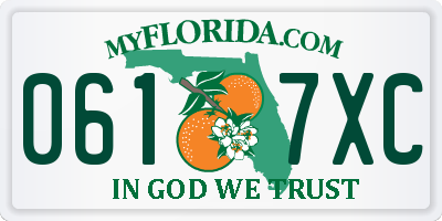 FL license plate 0617XC
