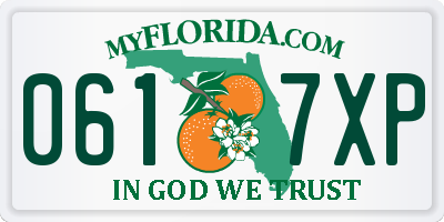 FL license plate 0617XP