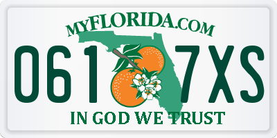 FL license plate 0617XS