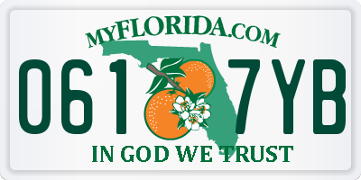 FL license plate 0617YB
