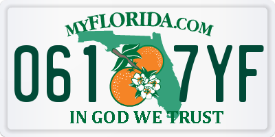 FL license plate 0617YF