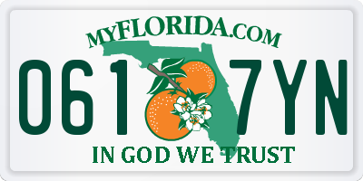 FL license plate 0617YN