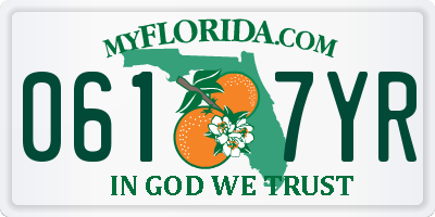 FL license plate 0617YR